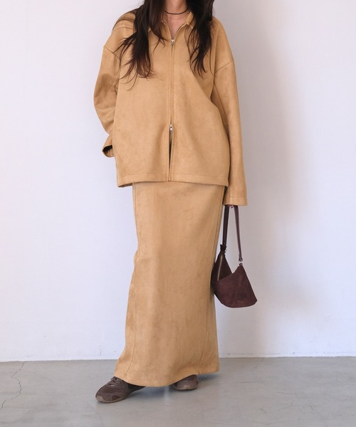 AKTE（アクテ）の「フェイクスウェードシャツジャケット（その他アウター・レディース・ベージュ/オリーブ・1/2）」の5枚目の写真