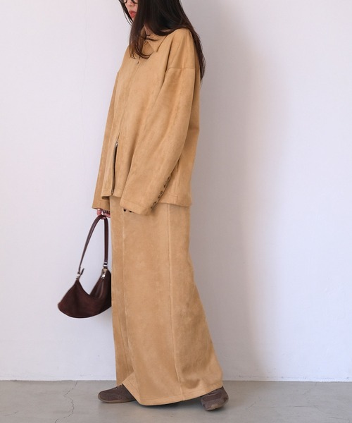 AKTE（アクテ）の「フェイクスウェードシャツジャケット（その他アウター・レディース・ベージュ/オリーブ・1/2）」の11枚目の写真