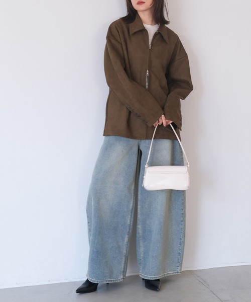 AKTE（アクテ）の「フェイクスウェードシャツジャケット（その他アウター・レディース・ベージュ/オリーブ・1/2）」の15枚目の写真