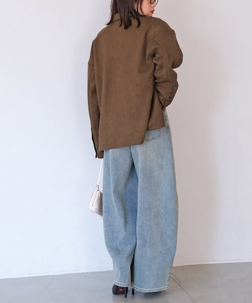 AKTE（アクテ）の「フェイクスウェードシャツジャケット（その他アウター・レディース・ベージュ/オリーブ・1/2）」の16枚目の写真