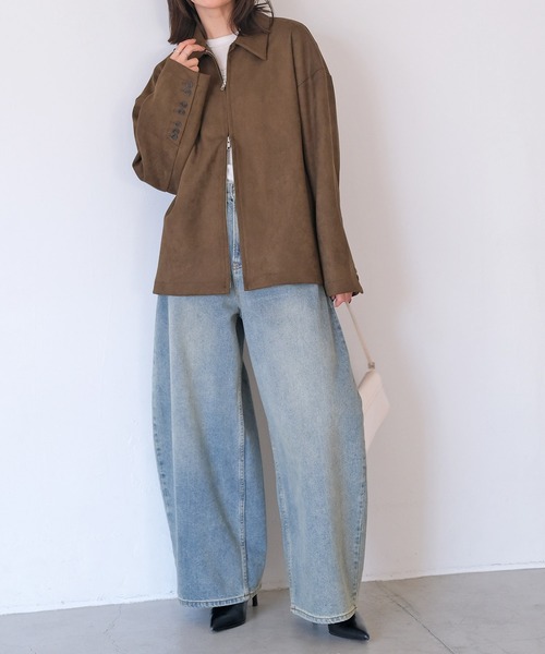 AKTE（アクテ）の「フェイクスウェードシャツジャケット（その他アウター・レディース・ベージュ/オリーブ・1/2）」の18枚目の写真