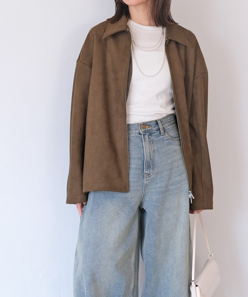 セール】フェイクスウェードシャツジャケット（その他アウター）｜AKTE