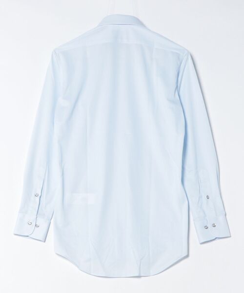 m.f.editorial(エムエフエディトリアル)の「ワイシャツ メンズ ストレッチ 吸水速乾 ノンアイロン カッタウェイ 長袖 ビジネス ドレス NEWスタンダードフィット(ビジネスシャツ・メンズ・サックスブルー・首回り41cm-裄丈82cm/首回り41cm-裄丈86cm/首回り37cm-裄丈80cm/首回り39cm-裄丈84cm/首回り39cm-裄丈80cm/首回り43cm-裄丈82cm/首回り43cm-裄丈86cm)」の2枚目の写真