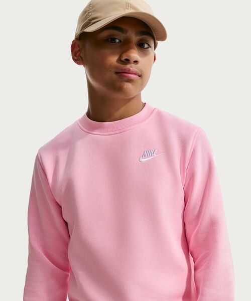 Nike ピンク トレーナー セール】ナイキ スポーツウェア クラブ フリース ジュニアスウェット