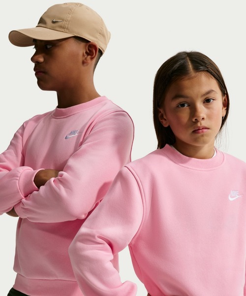 NIKE ピンク スウェット トレーナー セール】ナイキ スポーツウェア クラブ フリース ジュニアスウェット