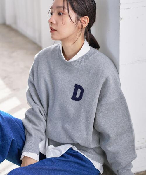 セール】【洗える】Dサガラ刺繍ワッペン付きニット（ニット/セーター