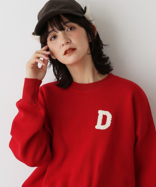 セール】【洗える】Dサガラ刺繍ワッペン付きニット（ニット/セーター