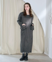 M y u（ミュー）の「BIG FRILL Pocket One-piece ロング丈（ワンピース）」