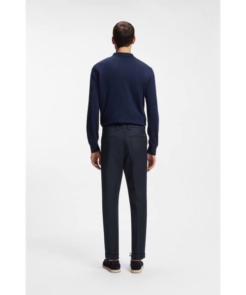 BOSS(ボス)の「モダンフィットパンツ イージーアイロン コットンブレンドツイル(その他パンツ・メンズ・ダークブルー/ホワイト・32/32/33/32/34/32/29/32/30/32)」の10枚目の写真