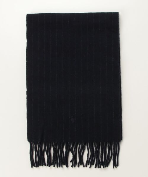 チョークストライプ カシミヤウール スカーフ（マフラー）｜POLO RALPH