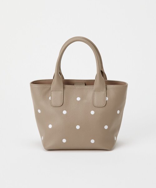 BEARDSLEY(ビアズリー)の「《本革》ドット刺繍バッグ/小(トートバッグ・レディース・ブラック/グレー系その他/ピンク・SMALL)」の9枚目の写真