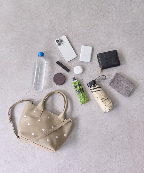 BEARDSLEY(ビアズリー)の「《本革》ドット刺繍バッグ/小(トートバッグ・レディース・ブラック/グレー系その他/ピンク・SMALL)」の13枚目の写真