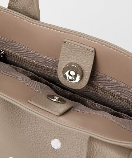 BEARDSLEY(ビアズリー)の「《本革》ドット刺繍バッグ/小(トートバッグ・レディース・ブラック/グレー系その他/ピンク・SMALL)」の16枚目の写真