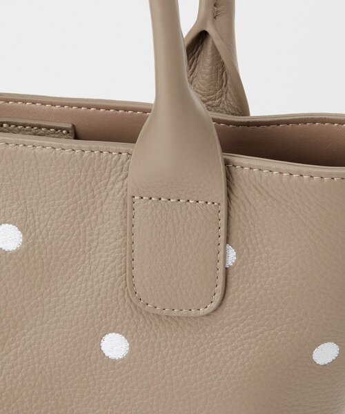 BEARDSLEY(ビアズリー)の「《本革》ドット刺繍バッグ/小(トートバッグ・レディース・ブラック/グレー系その他/ピンク・SMALL)」の18枚目の写真