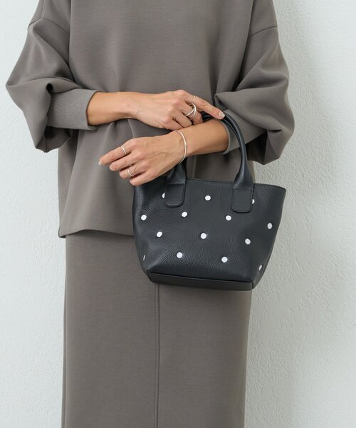 セール】《本革》ドット刺繍バッグ/小（トートバッグ）｜BEARDSLEY