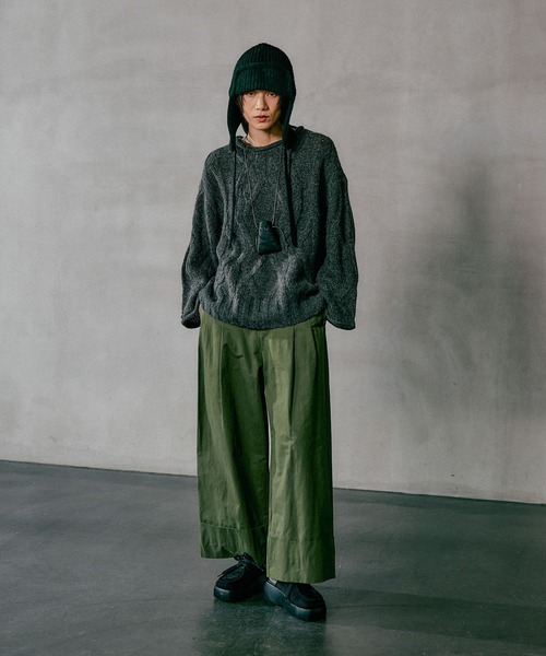 LEPSIM(レプシィム)の「3ゲージニュアンスケーブルプルオーバー 595357(ニット/セーター・レディース・ライトグレー/チャコールグレー/ライトグリーン/ブラウン・FREE)」の10枚目の写真