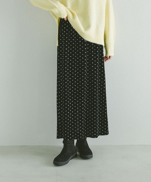 GLOBAL WORK（グローバルワーク）の「グリッターベロアＩラインスカート/593330（スカート・レディース・ブラック/ブラウン系その他6・MEDIUM/LARGE）」の2枚目の写真