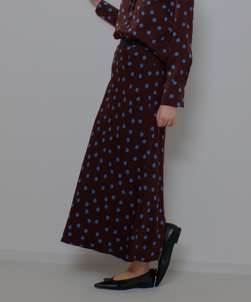 allureville（アルアバイル）の「コインドットナロースカート（スカート・レディース・ブラック系その他/ブラウン系その他・1/2）」の19枚目の写真