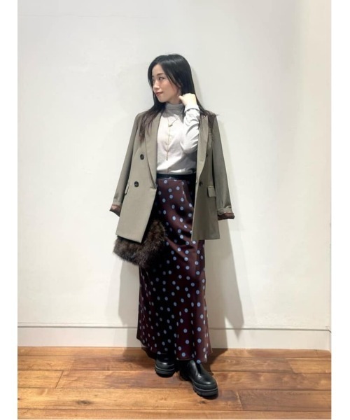 allureville（アルアバイル）の「コインドットナロースカート（スカート・レディース・ブラック系その他/ブラウン系その他・1/2）」の14枚目の写真