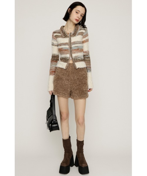 SLY(スライ)の「SHAGGY MIX FRONT ZIP TOPS シャギーミックス フロントジップ トップス 秋服 冬服(ニット/セーター・レディース・ホワイト系その他2/ベージュ系その他/ブルー系その他/グレー系その他2・FREE)」の12枚目の写真