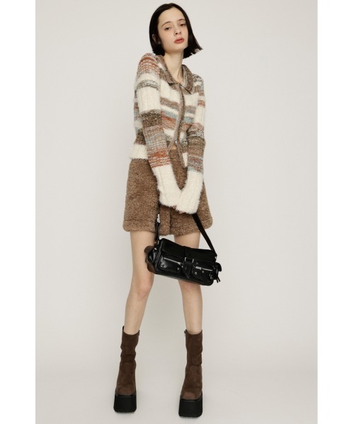 SLY(スライ)の「SHAGGY MIX FRONT ZIP TOPS シャギーミックス フロントジップ トップス 秋服 冬服(ニット/セーター・レディース・ホワイト系その他2/ベージュ系その他/ブルー系その他/グレー系その他2・FREE)」の13枚目の写真