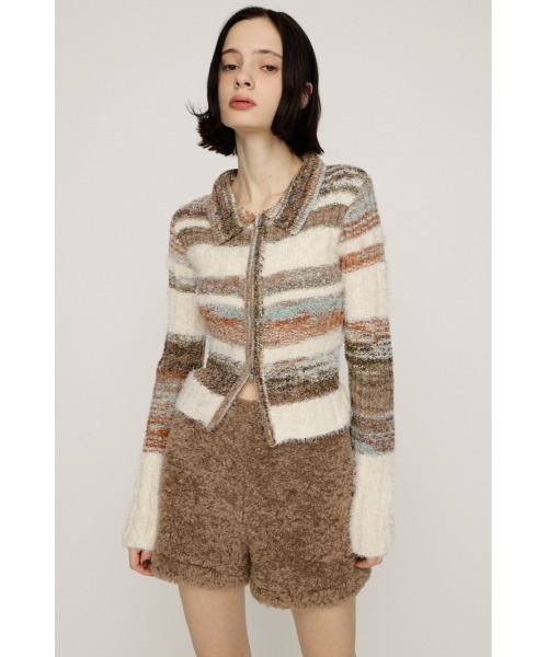 SLY(スライ)の「SHAGGY MIX FRONT ZIP TOPS シャギーミックス フロントジップ トップス 秋服 冬服(ニット/セーター・レディース・ホワイト系その他2/ベージュ系その他/ブルー系その他/グレー系その他2・FREE)」の16枚目の写真