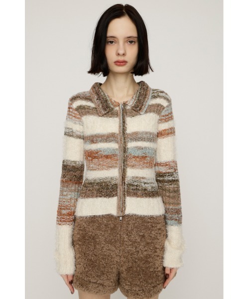 SLY(スライ)の「SHAGGY MIX FRONT ZIP TOPS シャギーミックス フロントジップ トップス 秋服 冬服(ニット/セーター・レディース・ホワイト系その他2/ベージュ系その他/ブルー系その他/グレー系その他2・FREE)」の17枚目の写真