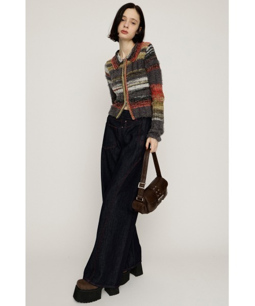 SLY(スライ)の「SHAGGY MIX FRONT ZIP TOPS シャギーミックス フロントジップ トップス 秋服 冬服(ニット/セーター・レディース・ホワイト系その他2/ベージュ系その他/ブルー系その他/グレー系その他2・FREE)」の9枚目の写真