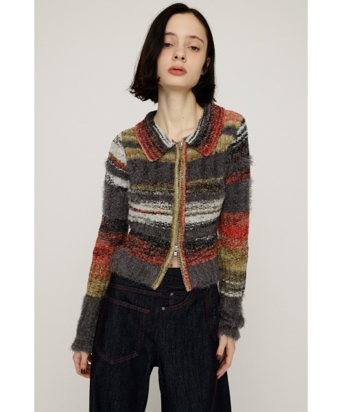 SLY(スライ)の「SHAGGY MIX FRONT ZIP TOPS シャギーミックス フロントジップ トップス 秋服 冬服(ニット/セーター・レディース・ホワイト系その他2/ベージュ系その他/ブルー系その他/グレー系その他2・FREE)」の10枚目の写真