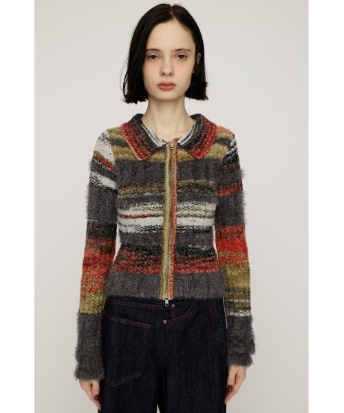 SLY(スライ)の「SHAGGY MIX FRONT ZIP TOPS シャギーミックス フロントジップ トップス 秋服 冬服(ニット/セーター・レディース・ホワイト系その他2/ベージュ系その他/ブルー系その他/グレー系その他2・FREE)」の11枚目の写真