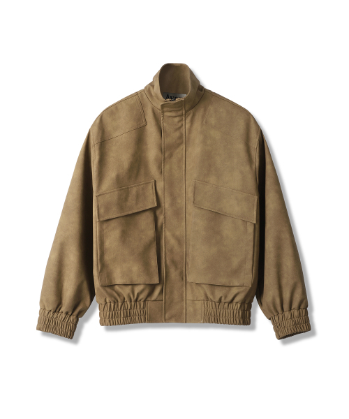 AVANDRESS(アバンドレス )の「Glossy Art Leather Big Pocket Jacket CAMEL(ライダースジャケット・レディース・キャメル・SMALL/MEDIUM/LARGE)」の3枚目の写真