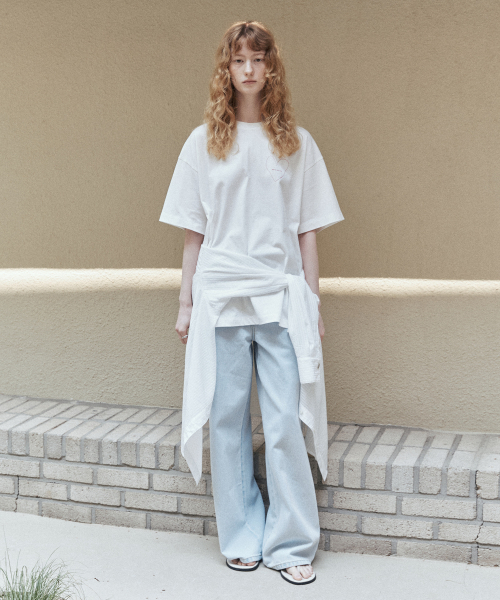 ARTID(アルティーダ)の「ハートグラフィックオーバーサイズ半袖Tシャツ_WHITE(Tシャツ/カットソー・レディース・ホワイト・FREE)」の2枚目の写真