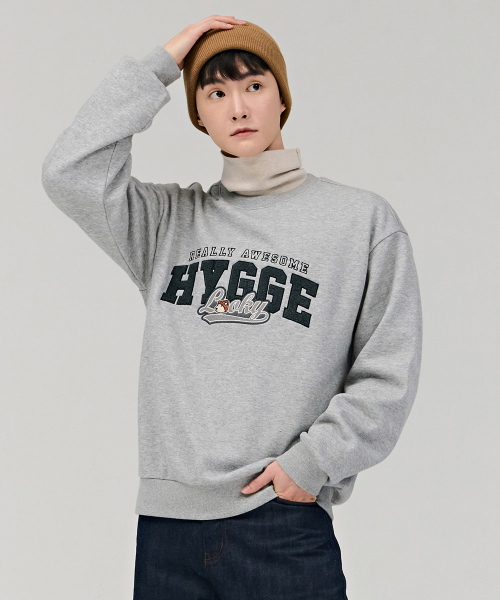 CHASECULT(チェイスカルト)の「共用キャラクターブークル刺繍裏起毛スウェットTシャツ-グレー(スウェット・メンズ・ライトグレー・100/95/105/90)」の3枚目の写真