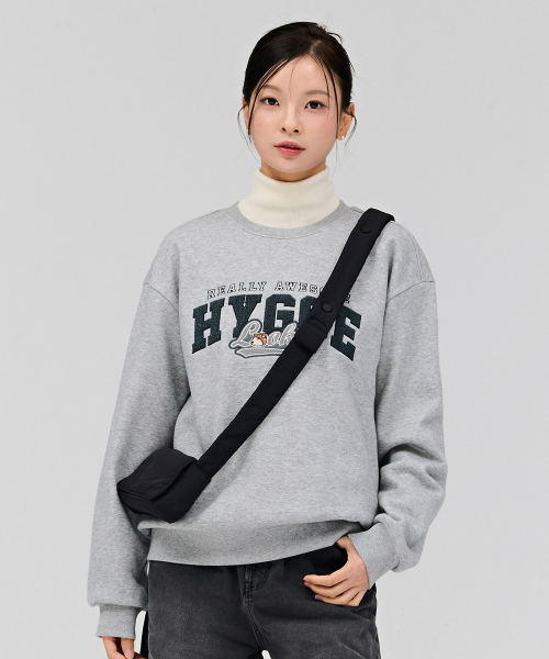 CHASECULT(チェイスカルト)の「共用キャラクターブークル刺繍裏起毛スウェットTシャツ-グレー(スウェット・メンズ・ライトグレー・100/95/105/90)」の5枚目の写真