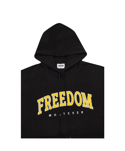 FREEDOM(フリーダム)の「ワットエバー アプリケ フードパーカー (ブラック/イエロー)(パーカー・メンズ・その他・LARGE/X-LARGE)」の3枚目の写真