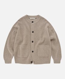 HEAVY WOOL ROUND CARDIGAN _ OATMEAL