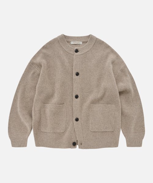 FRIZMWORKS(フリズムワークス)の「HEAVY WOOL ROUND CARDIGAN _ OATMEAL(カーディガン/ボレロ・メンズ・その他・SMALL/MEDIUM/LARGE/X-LARGE)」の1枚目の写真