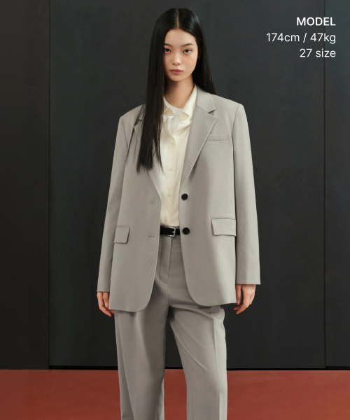 MUSINSA STANDARD WOMAN（ムシンサスタンダードウーマン）の「ウィメンズウエストバンドレスワイドスラックス[ライトベージュ]（スラックス・レディース・その他・34/32/30/31/24/25/26/27/28/29）」の2枚目の写真