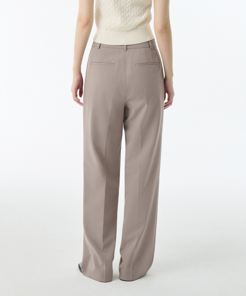 MUSINSA STANDARD WOMAN（ムシンサスタンダードウーマン）の「ウィメンズウエストバンドレスワイドスラックス[ライトベージュ]（スラックス・レディース・その他・34/32/30/31/24/25/26/27/28/29）」の4枚目の写真