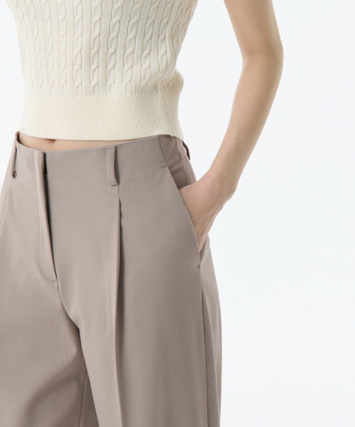 MUSINSA STANDARD WOMAN（ムシンサスタンダードウーマン）の「ウィメンズウエストバンドレスワイドスラックス[ライトベージュ]（スラックス・レディース・その他・34/32/30/31/24/25/26/27/28/29）」の7枚目の写真