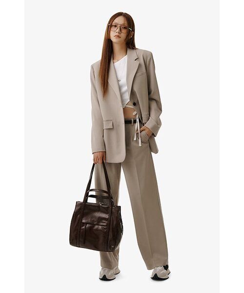 MUSINSA STANDARD WOMAN（ムシンサスタンダードウーマン）の「ウィメンズウエストバンドレスワイドスラックス[ライトベージュ]（スラックス・レディース・その他・34/32/30/31/24/25/26/27/28/29）」の9枚目の写真