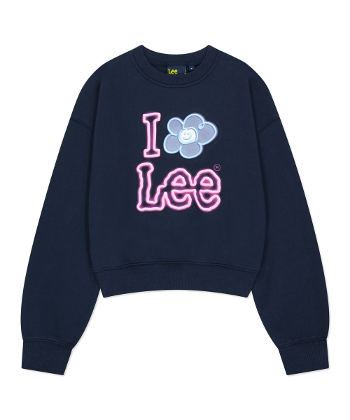 Wacky WiLLy（ワッキーウィリー）の「[ワキウィリー x Lee] ウィメンズアイリリリグラフィッククロップスウェットネイビー（スウェット・レディース・その他・SMALL/MEDIUM）」の2枚目の写真