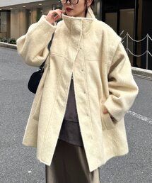 CIAOPANIC TYPY(チャオパニックティピー)のシャギー袖取り外しスタンドハーフコート(その他アウター)