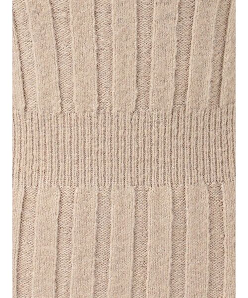 EATME（イートミー）の「デコルテニットワンピース（ワンピース・レディース・ベージュ/オフホワイト/ブラック・FREE）」の5枚目の写真