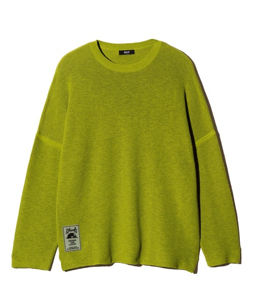 glamb（グラム）の「Rubber Tag Knit / ラバータグニット（ニット/セーター・メンズ・オレンジ/グリーン/ブラック/ブルー・M/L）」の6枚目の写真