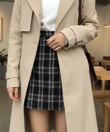 チェック柄スカート