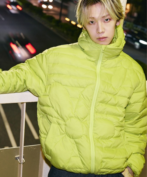 MSG（エムエスジー）の「【フィルパワー600】機能性 中綿キルティング フードパフジャケット（ダウンジャケット/コート・メンズ・ブルー/ブラック/ライム/チャコール・S/M/L/XL）」の3枚目の写真