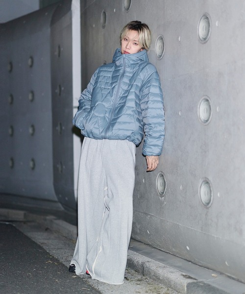 MSG（エムエスジー）の「【フィルパワー600】機能性 中綿キルティング フードパフジャケット（ダウンジャケット/コート・メンズ・ブルー/ブラック/ライム/チャコール・S/M/L/XL）」の8枚目の写真