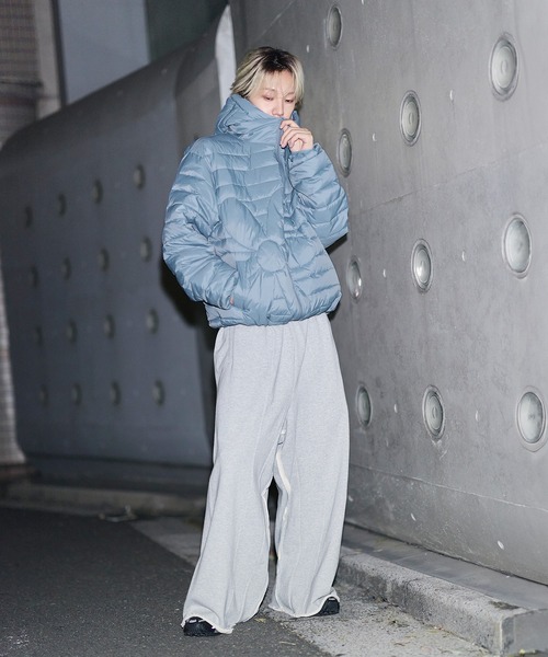 MSG（エムエスジー）の「【フィルパワー600】機能性 中綿キルティング フードパフジャケット（ダウンジャケット/コート・メンズ・ブルー/ブラック/ライム/チャコール・S/M/L/XL）」の9枚目の写真