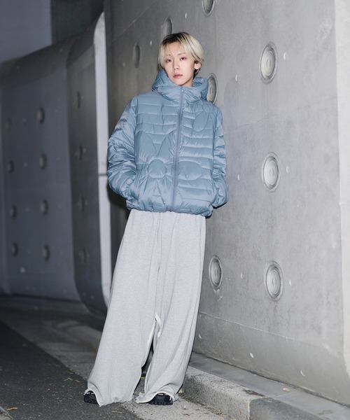 MSG（エムエスジー）の「【フィルパワー600】機能性 中綿キルティング フードパフジャケット（ダウンジャケット/コート・メンズ・ブルー/ブラック/ライム/チャコール・S/M/L/XL）」の10枚目の写真